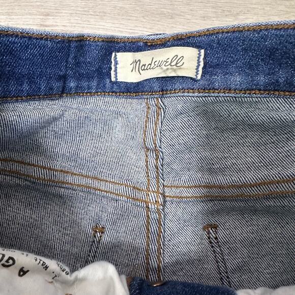 Madewell Button Up Jeans WMNS 27 Mid Rise Skinny Ripped Hem Slim Fit Urban - Picture 3 of 7